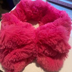 Pink Minky Headband with Pink Bow